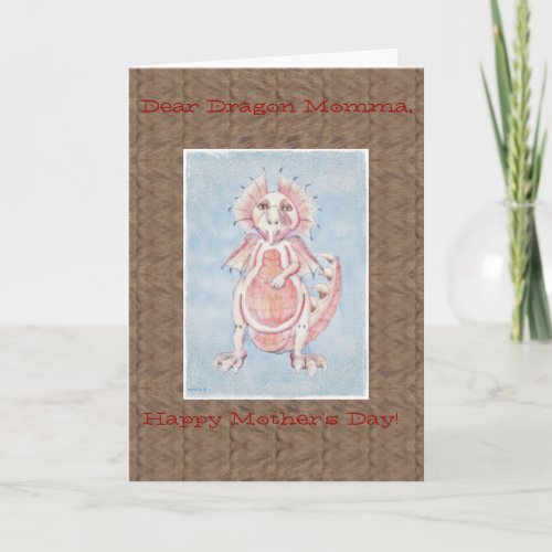 Cute Mothers Day Dragon Card