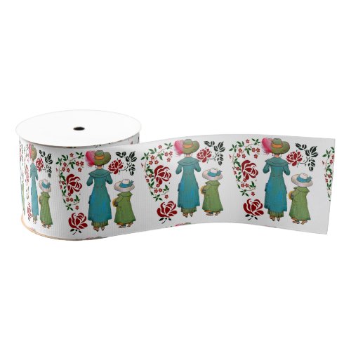 Cute Mothers Day Floral Red Roses Crafts Grosgrain Ribbon