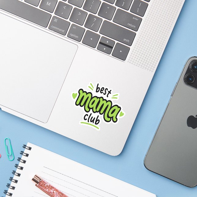 Cute Mother's Day Gift Sticker (Laptop w/ iPhone)