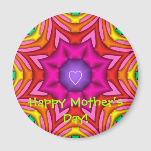 Cute Mothers day magnet with colorful design