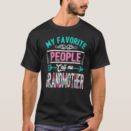 Cute Mothers Day My Favorite People Call Me Grand T_Shirt