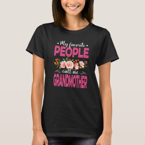 Cute Mothers Day My Favorite People Call Me Grand T_Shirt