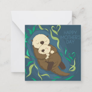 Cute Mother's Day Otters Note Card