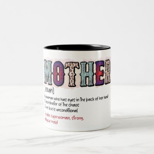 Cute Mothers Day Sublimation Two_Tone Coffee Mug