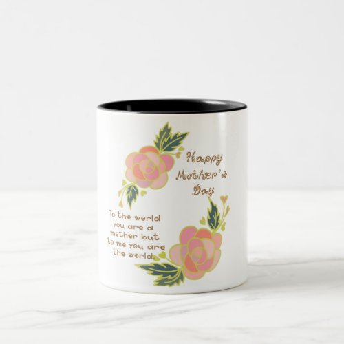 Cute Mothers Day Sublimation Two_Tone Coffee Mug