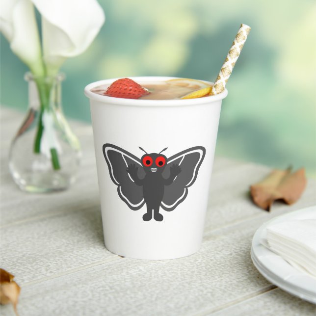 Cute Mothman Paper Cups (Insitu)