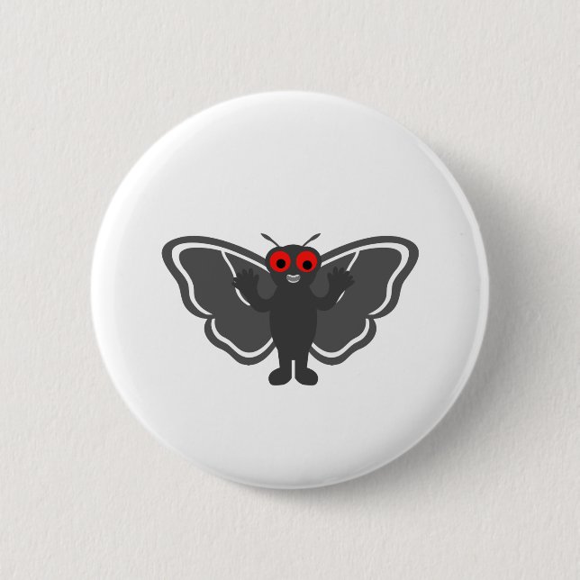 Cute Mothman Pinback Button (Front)