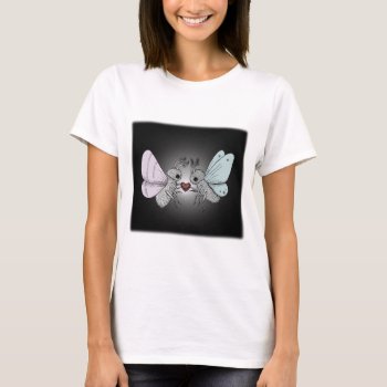 Cute Moths Heart Whimsical Goth Bug Lover Gift T-shirt by MiKaArt at Zazzle