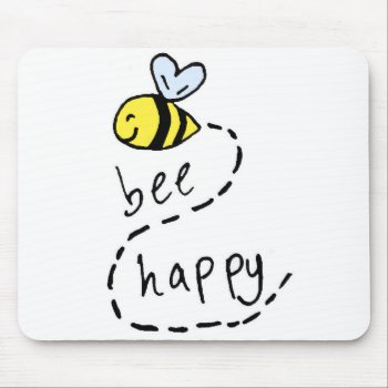 Cute Motivational Bee Mousepad by headspaceX100 at Zazzle