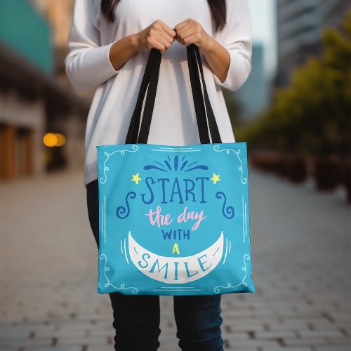Cute Motivational Inspirational Positive Vibes Tote Bag