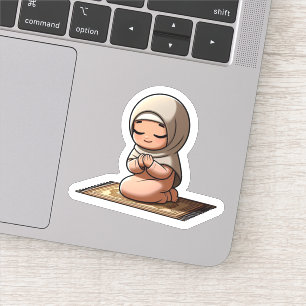 Cute Motivational Islamic Prayer for Muslim Kids Sticker