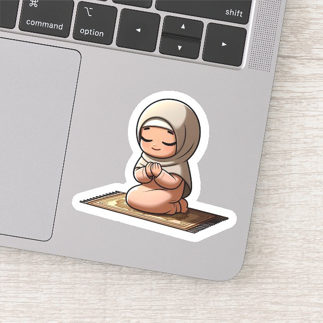 Cute Motivational Islamic Prayer for Muslim Kids Sticker (Detail)