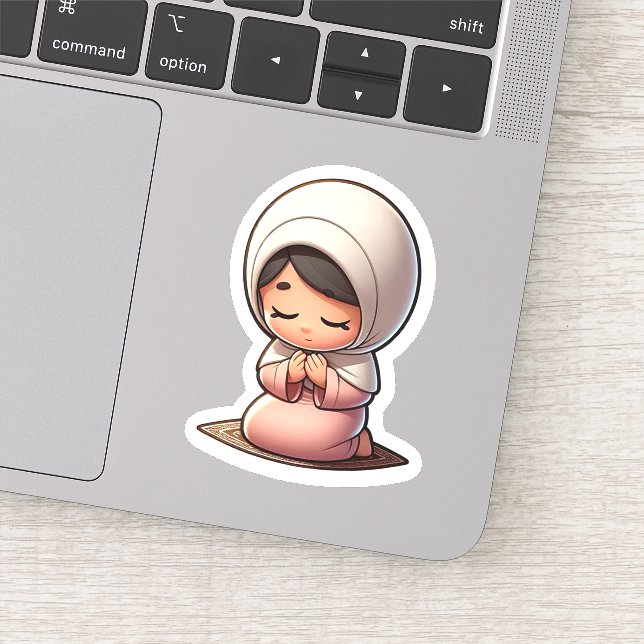 Cute Motivational Islamic Prayer for Muslim Kids Sticker (Detail)