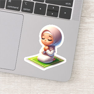 Cute Motivational Islamic Prayer for Muslim Kids Sticker