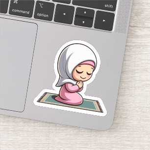 Cute Motivational Islamic Prayer for Muslim Kids Sticker