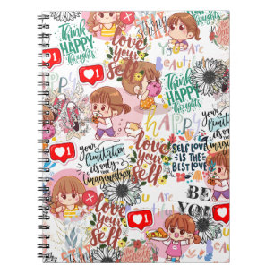 Cute Motivational – Positive Quote Kawaii  Notebook