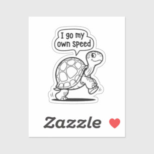Cute Motivational Turtle Cartoon Sticker