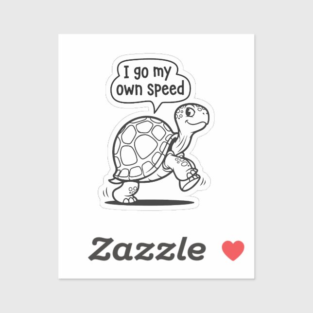 Cute Motivational Turtle Cartoon Sticker (Sheet)