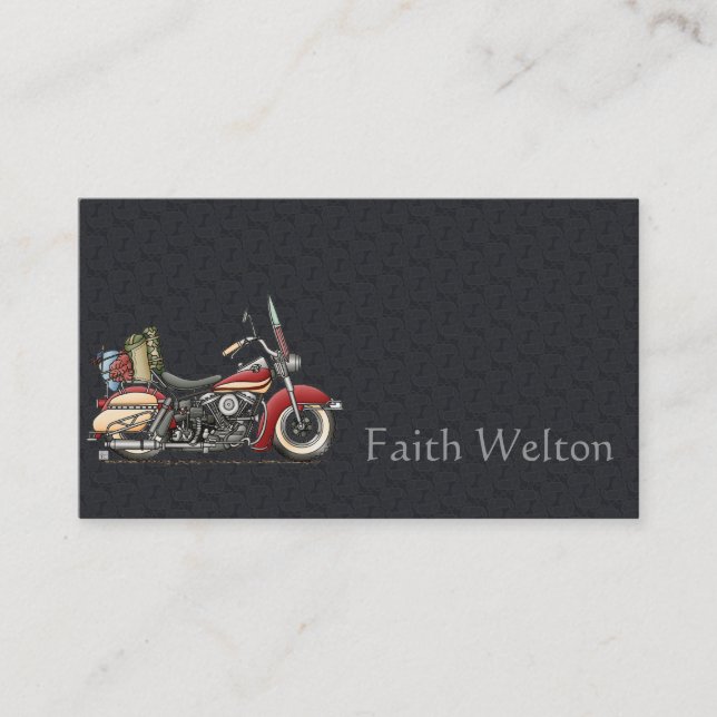 Cute Motorcycle Business Card (Front)