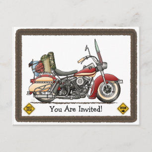 Cute Motorcycle Invitation