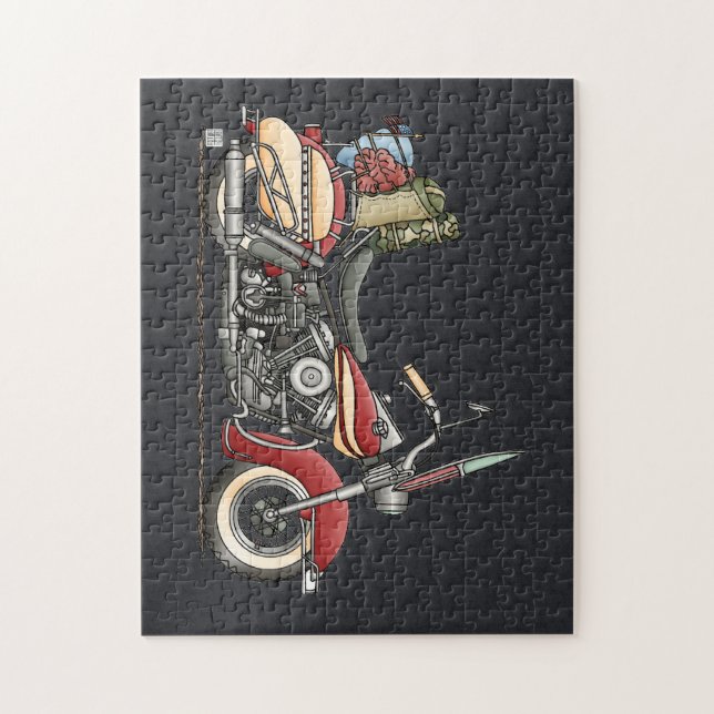 Cute Motorcycle Jigsaw Puzzle (Vertical)