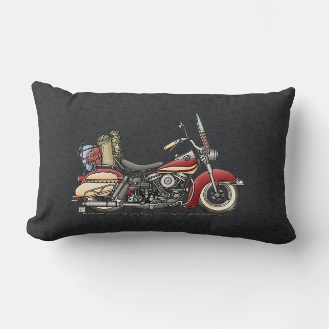 Cute Motorcycle Lumbar Pillow (Front)