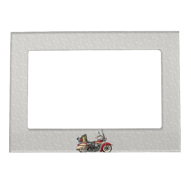 Cute Motorcycle Magnetic Photo Frame (Front)