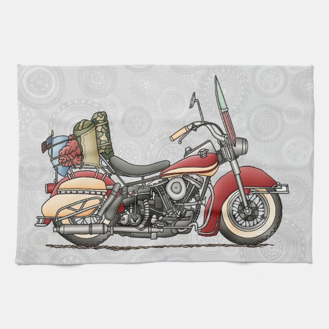 Cute Motorcycle Towel (Horizontal)