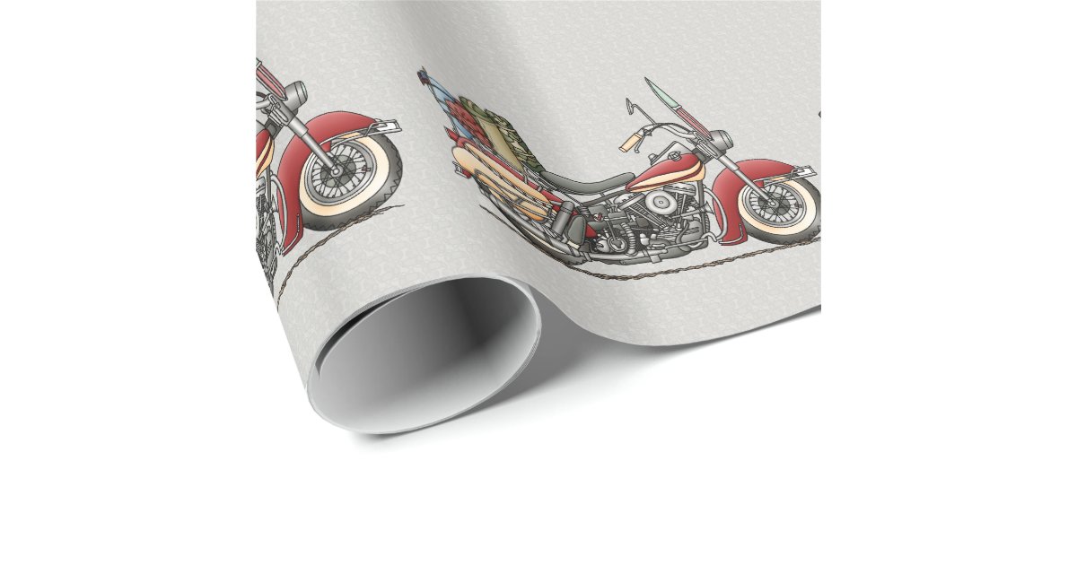 Cute Motorcycle Wrapping Paper | Zazzle