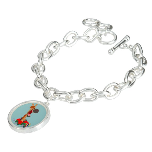 Cute Motorized Cartoon Horse Charm Bracelet (Side)