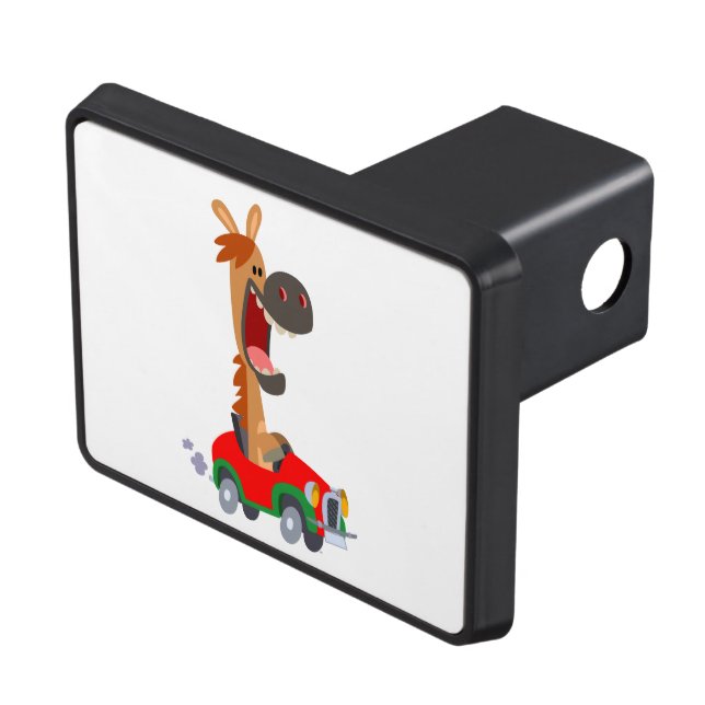 Cute Motorized Cartoon Horse Trailer Hitch Cover (Top Right)