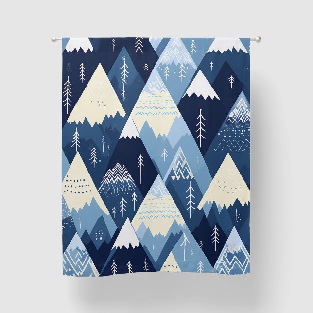 Cute Mountain Curtain | Whimsical Nature-Inspired  (Front)