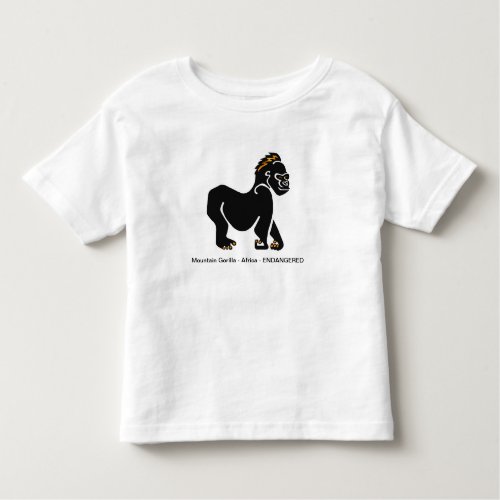 Cute Mountain GORILLA_Endangered animal _ Toddler T_shirt