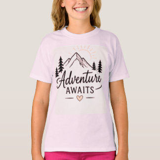Cute Mountain Nature Explorer Outfit for Kids T-Shirt