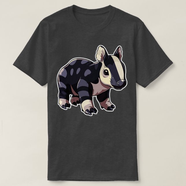 Cute Mountain Tapir Illustration Adorable Animal A T-Shirt (Design Front)