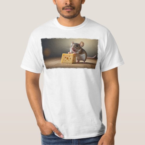 Cute Mouse and Cheese T_Shirt