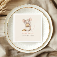Cute Mouse and Cookies 5th Birthday Party