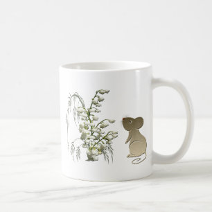 Cute Mouse and Lily of the Valley Coffee Mug