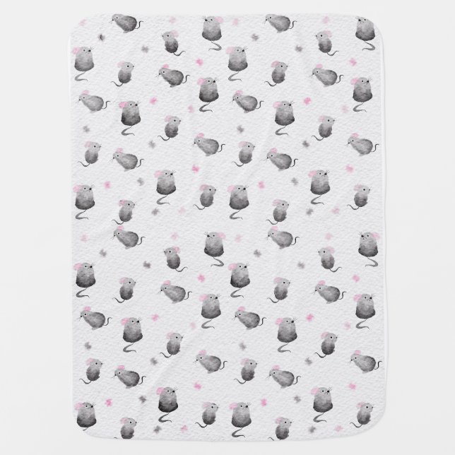 Cute mouse baby blanket (Front)
