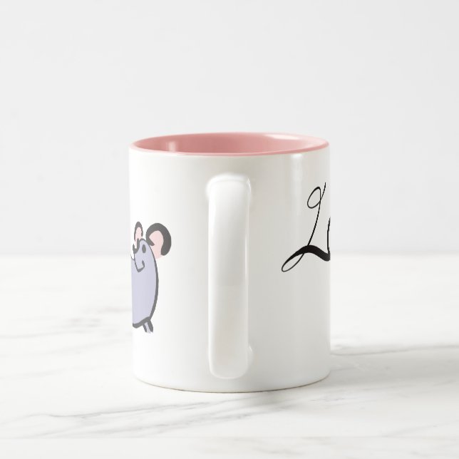 Cute Mouse Cartoon Lunar Rat New Year 2020 2T Mug (Handle)