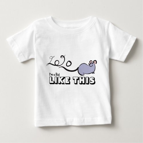 Cute Mouse Cartoon Lunar Rat New Year 2020 Baby 1 Baby T_Shirt