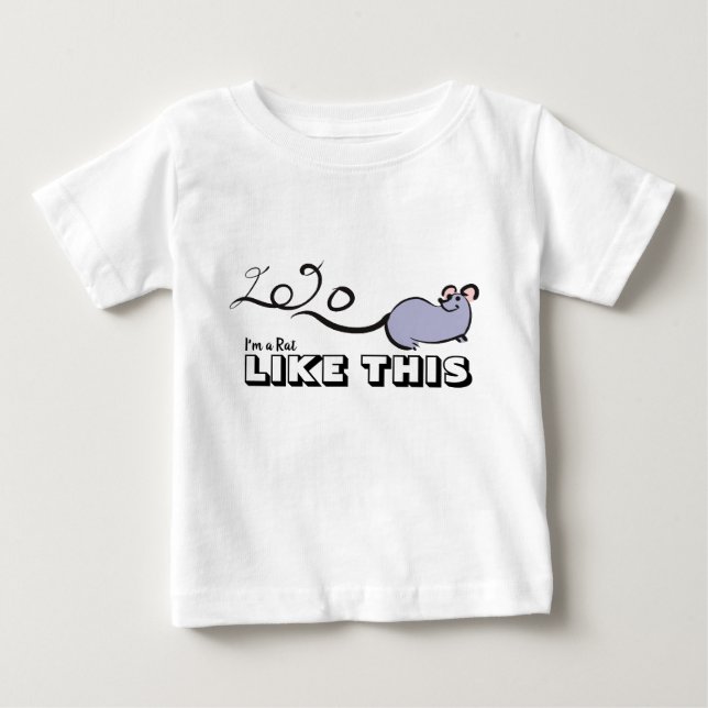 Cute Mouse Cartoon Lunar Rat New Year 2020 Baby 1 T-Shirt (Front)