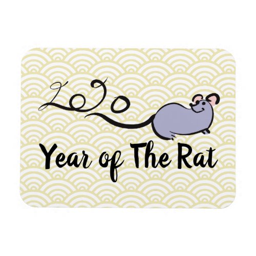 Cute Mouse Cartoon Lunar Rat New Year 2020 FM Magnet