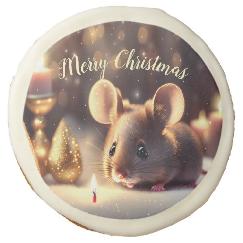 Cute mouse celebrates Christmas custom  Sugar Cookie