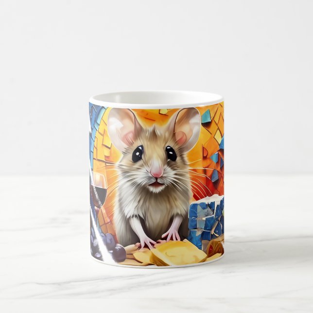 Cute mouse coffee cups and mugs to stylish mug set (Center)