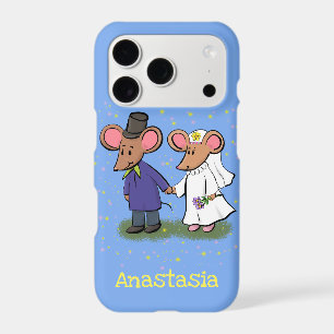 Cute mouse couple cartoon illustration iPhone 17 pro case