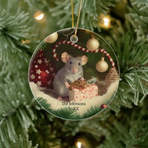 Cute Mouse custom texttextless Metal Ornament