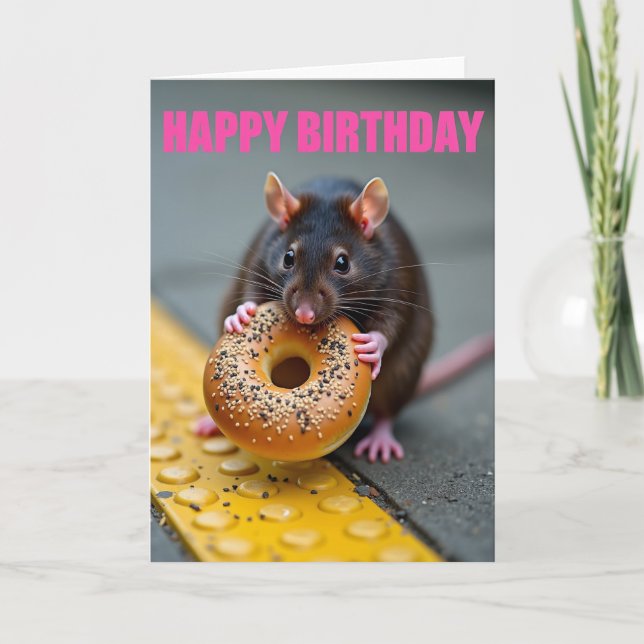 Cute Mouse Donut Card (Front)