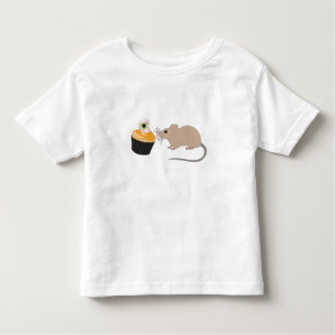 Cute Mouse Eating Halloween Eyeball Cupcake Toddler T-shirt