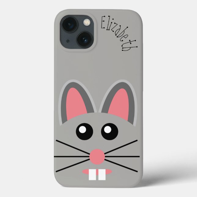 Cute Mouse Face Customizable Case-Mate iPhone Case (Back)